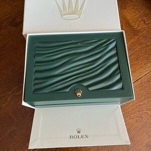 Rolex Dark Green Box with Gold Crown Emblem